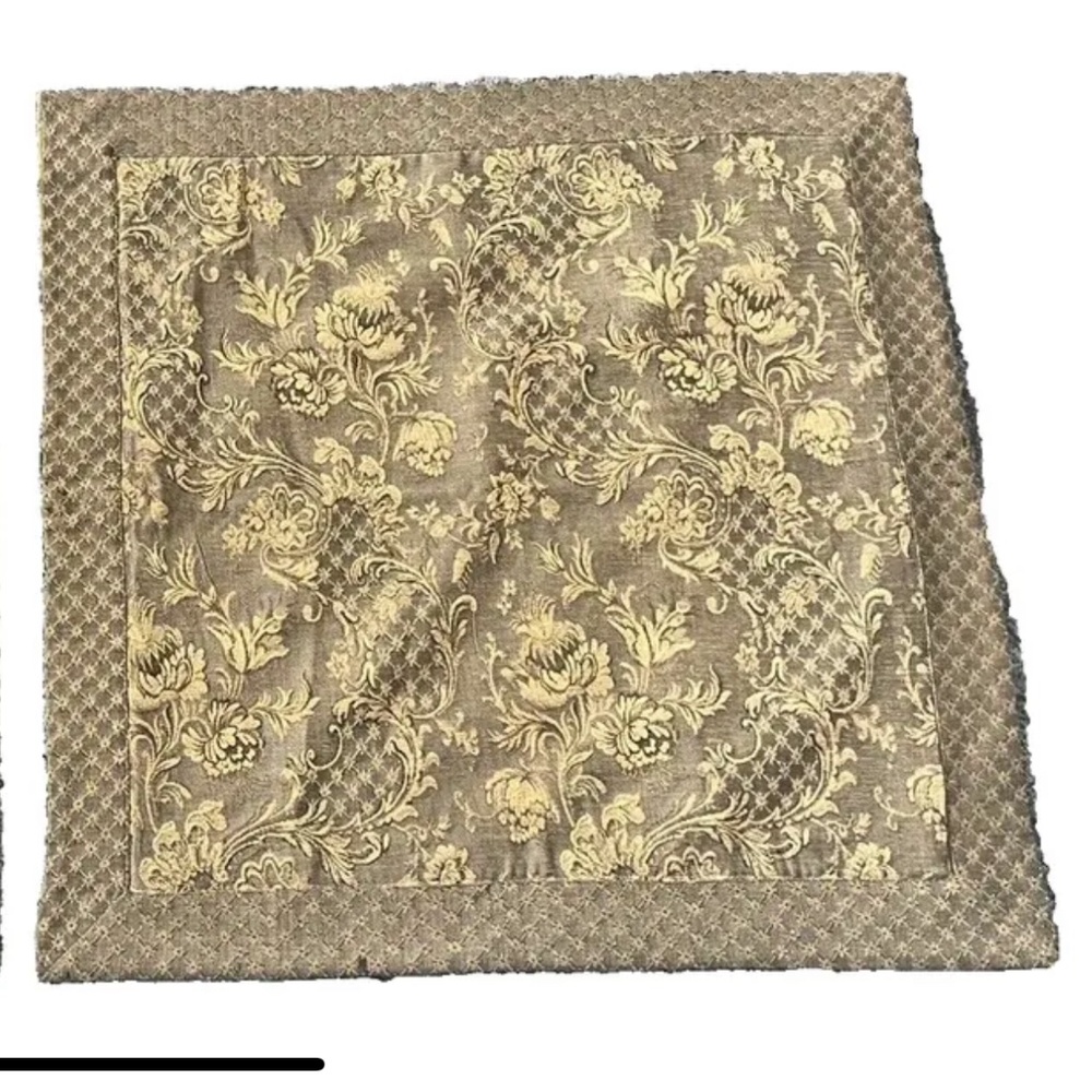 SET/2-SFERRA Bros. ITALY-Tapestry Chenille EURO Shams-100% Egyptian Cotton